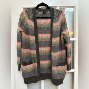 Vintage GAP Y2K Women's Ombre Striped Knit Open Front Cardigan Sweater Size S